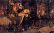 Sir Lawrence Alma-Tadema,OM.RA,RWS Death of the Pharaoh's firstborn son Germany oil painting artist